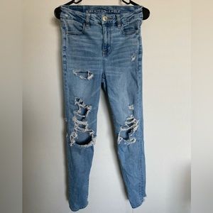 american eagle curvy hi-rise ripped jegging